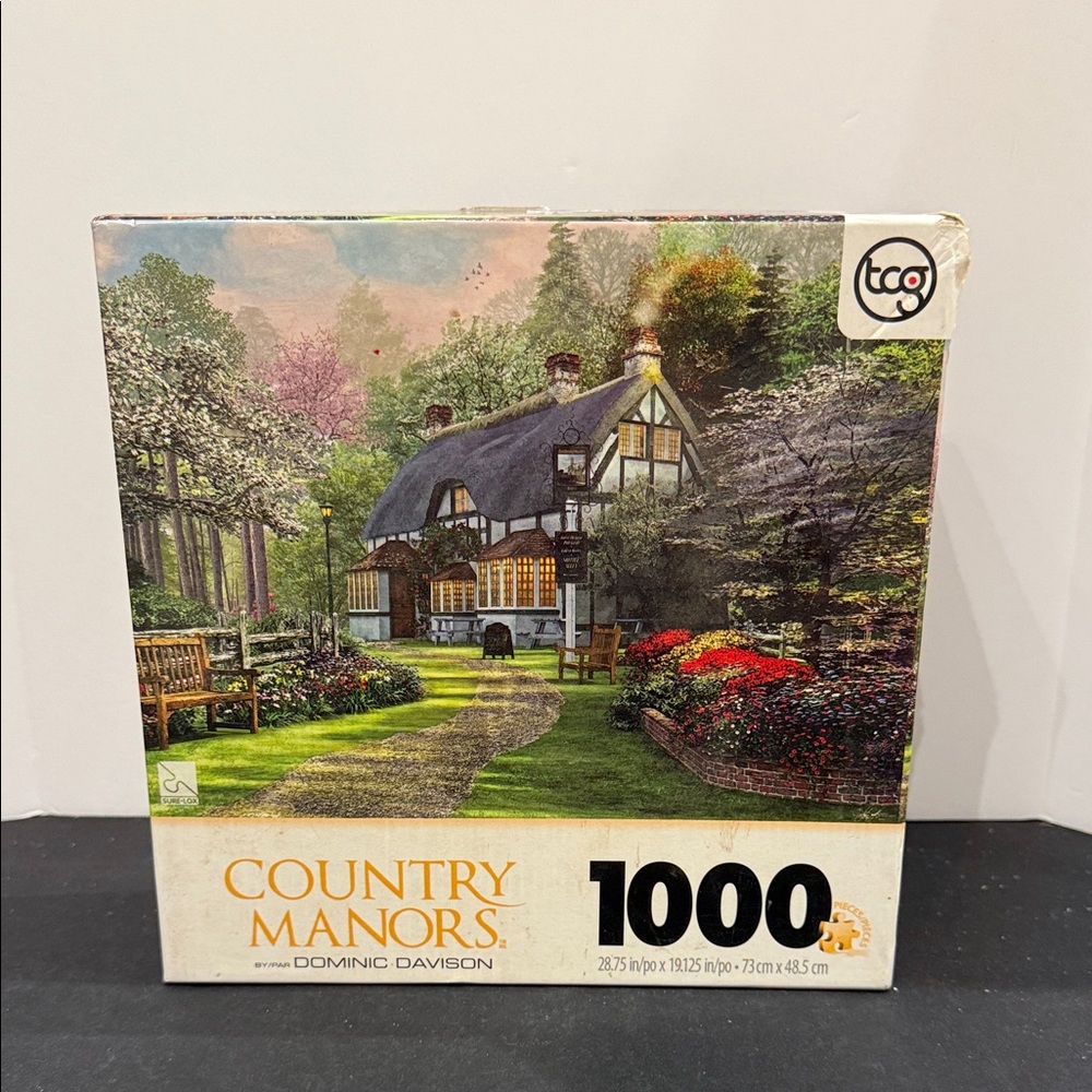 TCG Dominic Davison Country Manors Cottage Pub 1000 Pc Puzzle SALE 🔴3/$25!